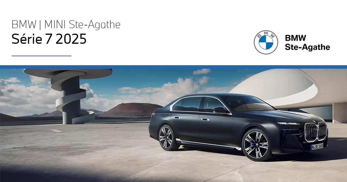BMW Série 7 2025 : luxe et technologie chez BMW Ste-Agathe