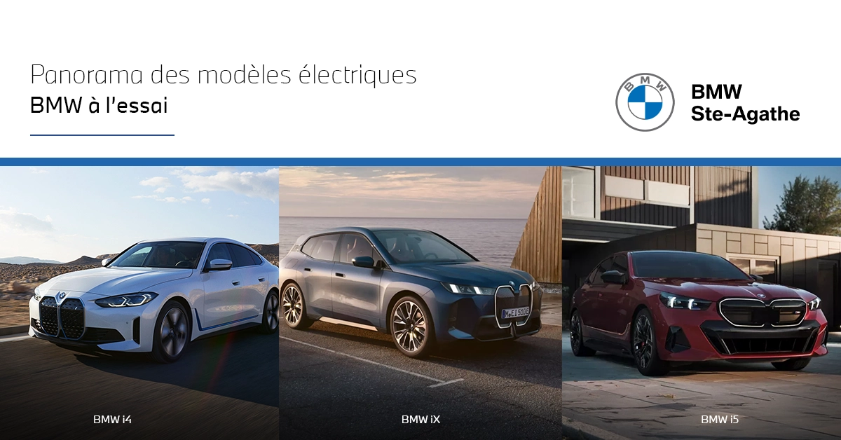 Essai routier des modèles électriques BMW : i4, i5 et iX sur les routes des Laurentides